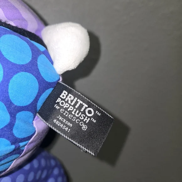 Britto Popplush Jackson Panda Bear By Artist Romero Britto - Picture 8 of 15